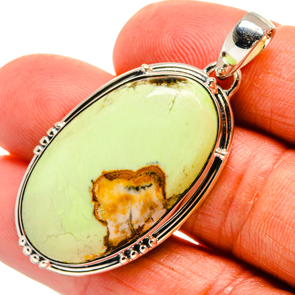 Lemon Chrysoprase Pendants handcrafted by Ana Silver Co - PD25257