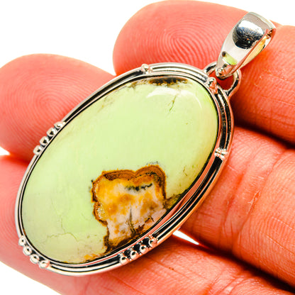 Lemon Chrysoprase Pendants handcrafted by Ana Silver Co - PD25257