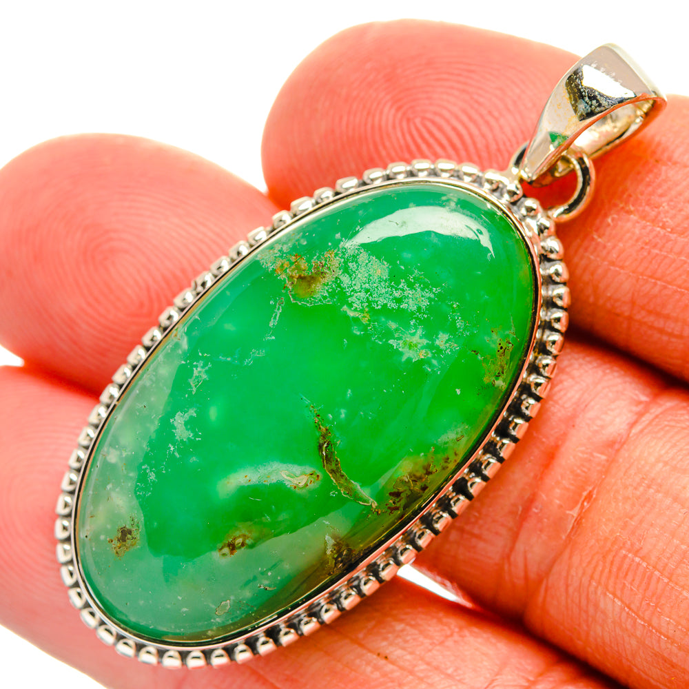 Chrysoprase Pendants handcrafted by Ana Silver Co - PD25259