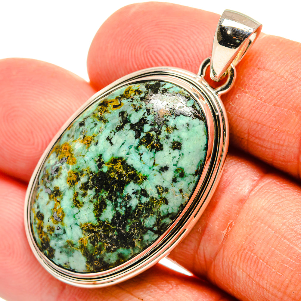 Tibetan Turquoise Pendants handcrafted by Ana Silver Co - PD25262