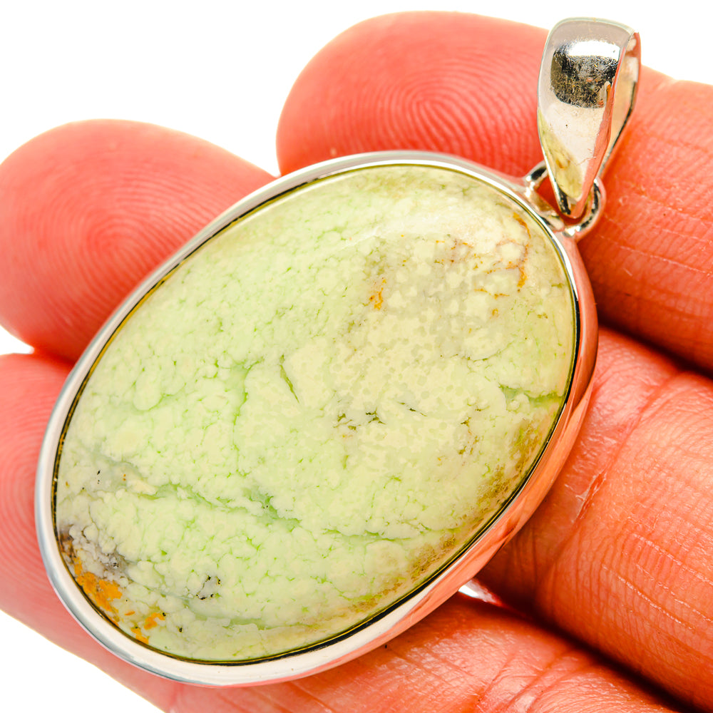 Lemon Chrysoprase Pendants handcrafted by Ana Silver Co - PD25267