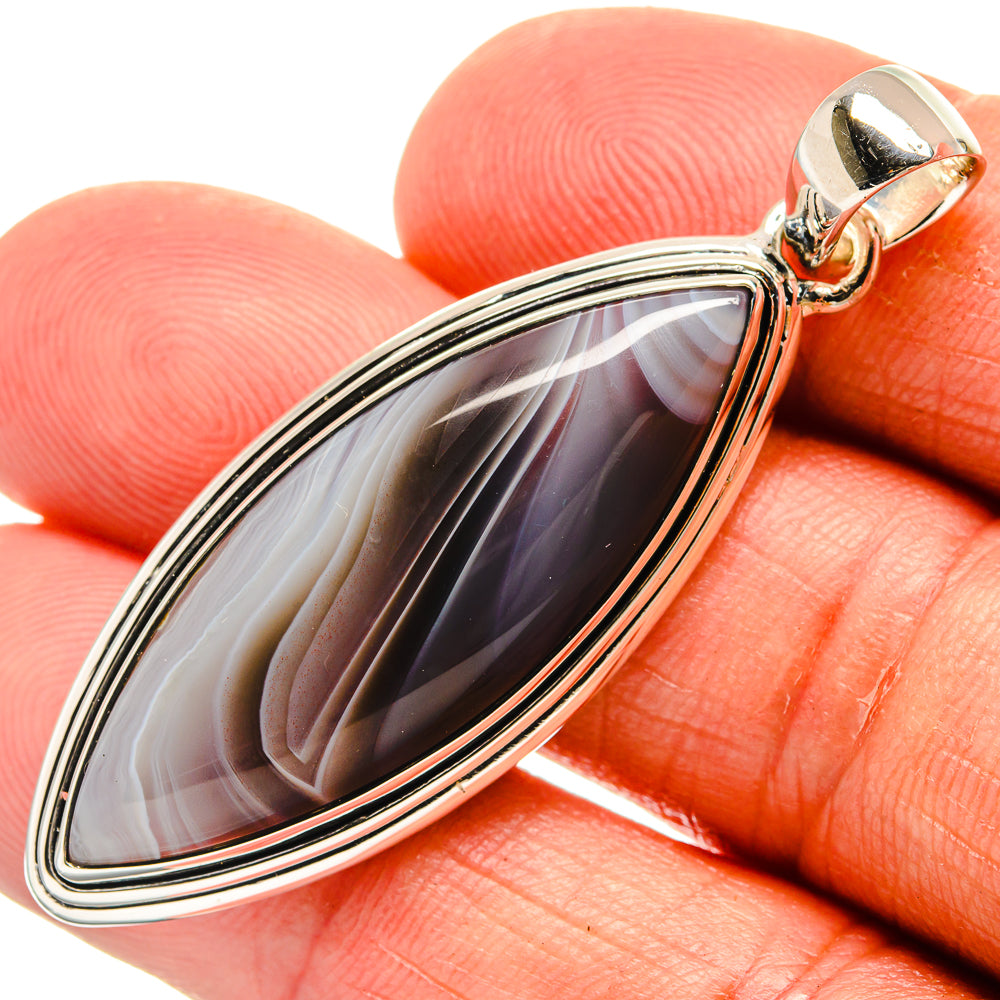 Botswana Agate Pendants handcrafted by Ana Silver Co - PD25272