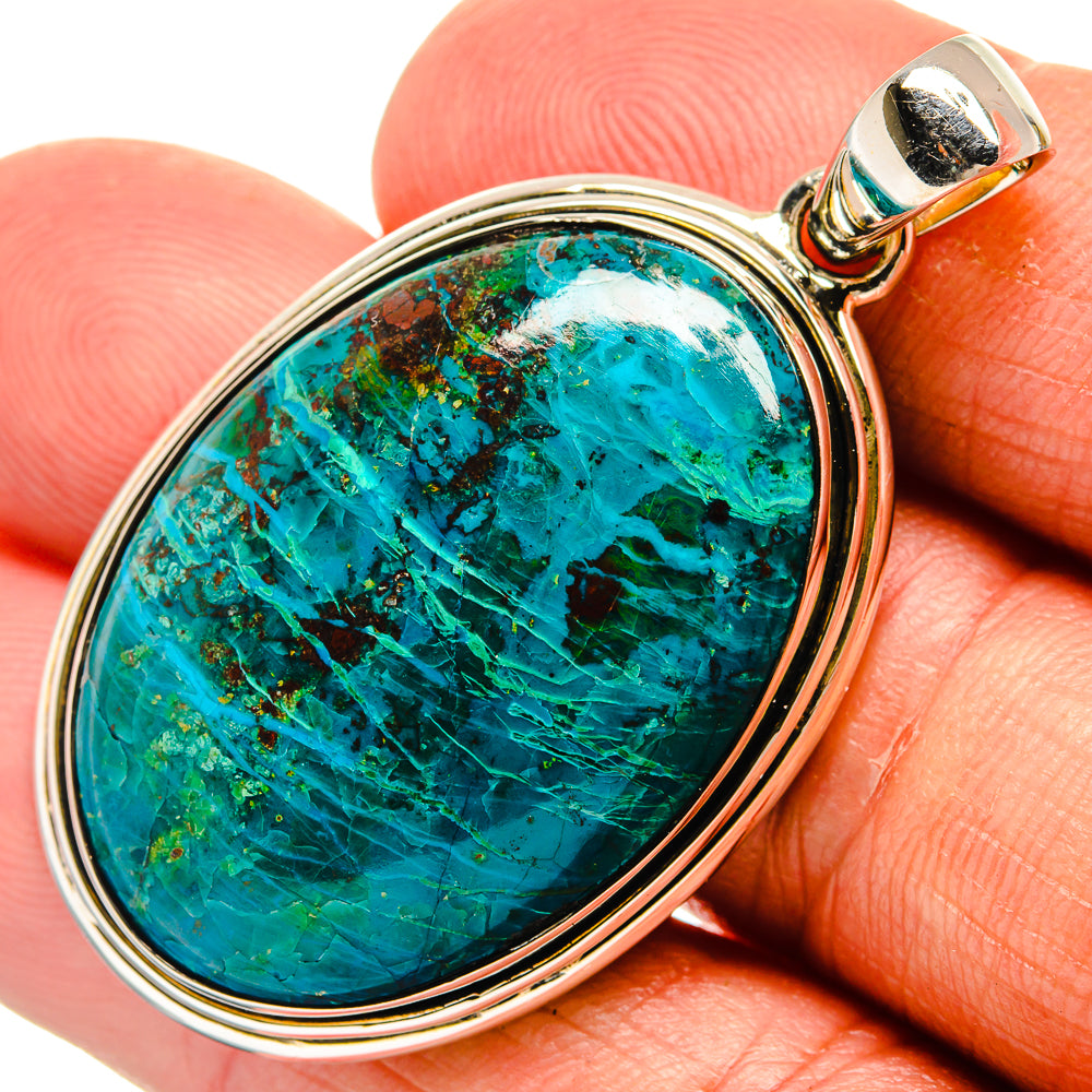 Chrysocolla Pendants handcrafted by Ana Silver Co - PD25277