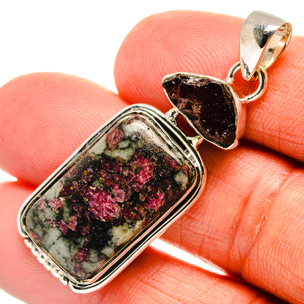 Russian Eudialyte Pendants handcrafted by Ana Silver Co - PD25283