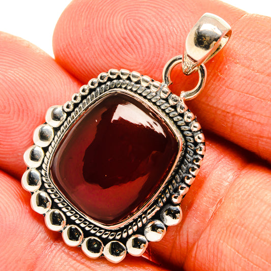 Red Onyx Pendants handcrafted by Ana Silver Co - PD25288