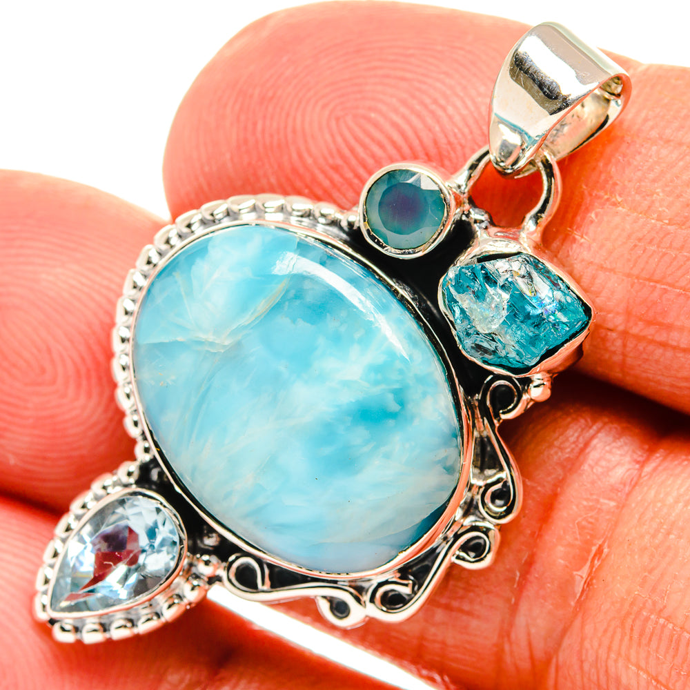 Larimar Pendants handcrafted by Ana Silver Co - PD25292