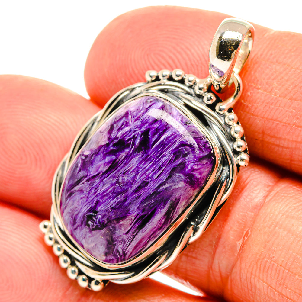 Charoite Pendants handcrafted by Ana Silver Co - PD25297