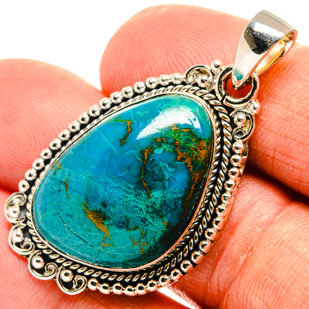Chrysocolla Pendants handcrafted by Ana Silver Co - PD25309