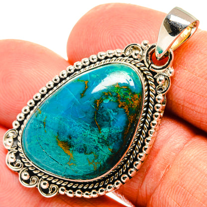 Chrysocolla Pendants handcrafted by Ana Silver Co - PD25309