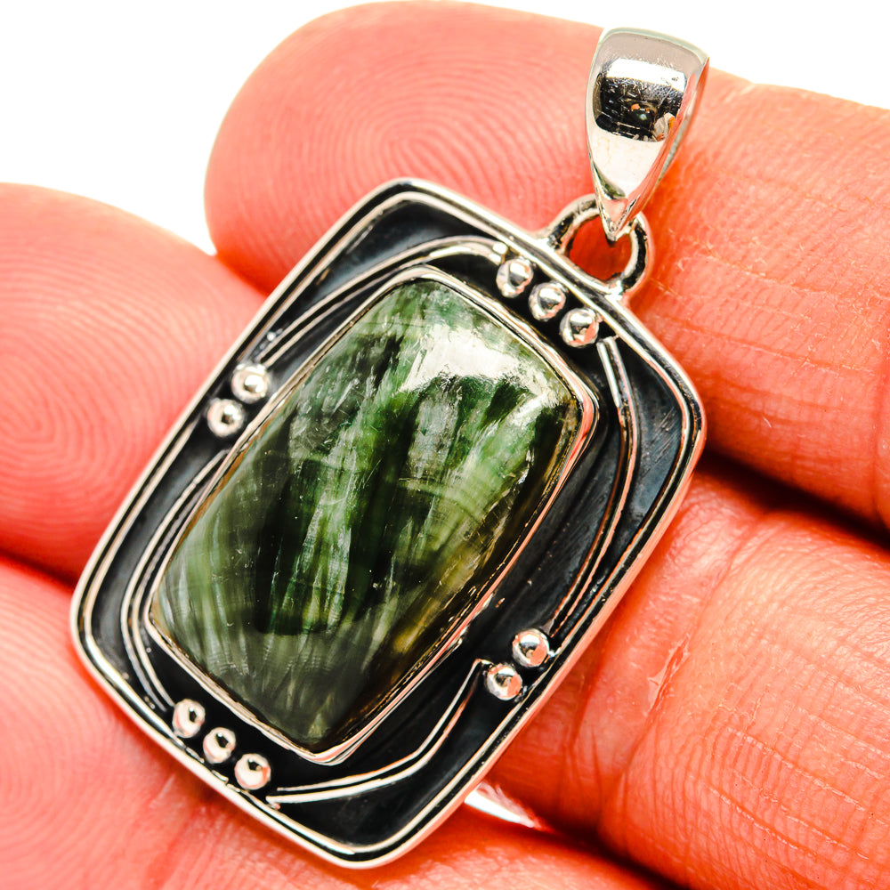 Seraphinite Pendants handcrafted by Ana Silver Co - PD25310