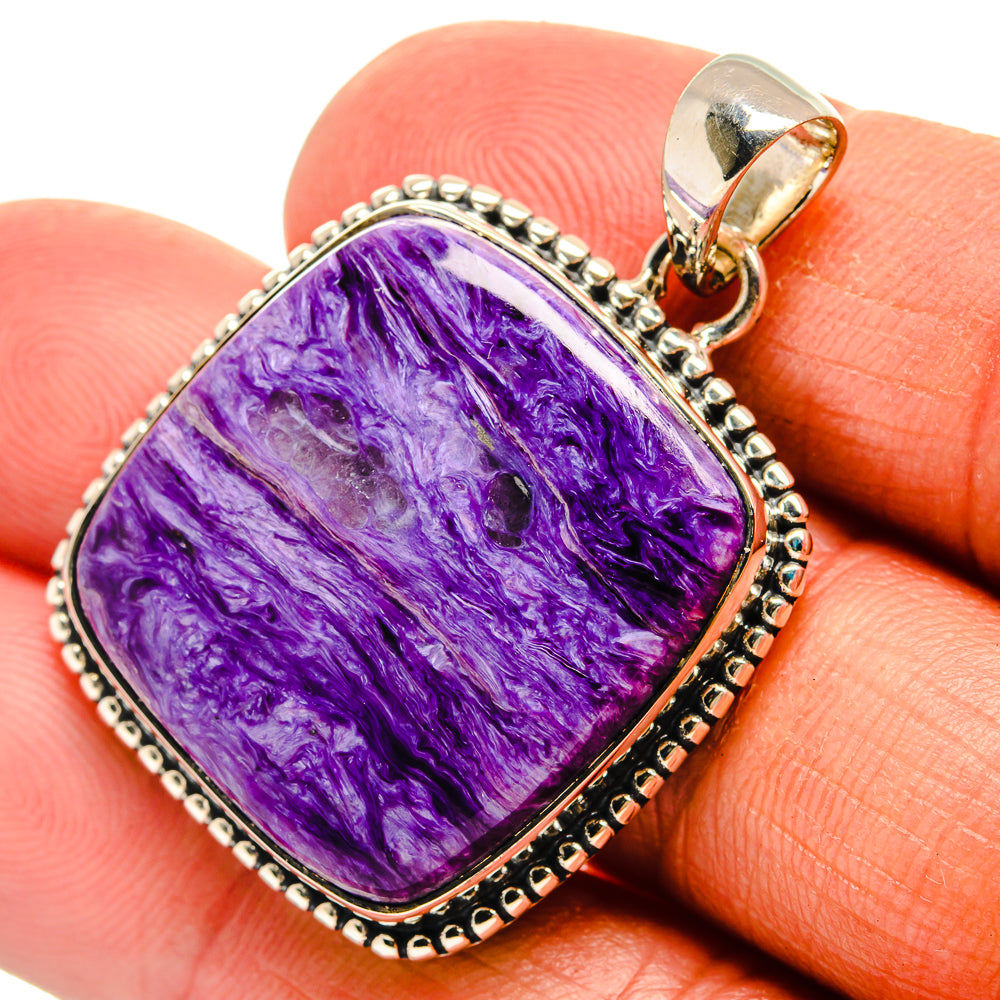 Charoite Pendants handcrafted by Ana Silver Co - PD25359