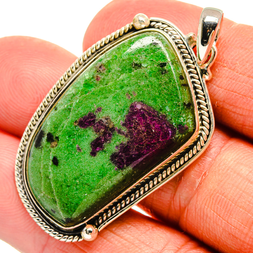 Ruby Zoisite Pendants handcrafted by Ana Silver Co - PD25362