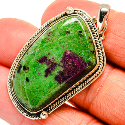 Ruby Zoisite Pendants handcrafted by Ana Silver Co - PD25362