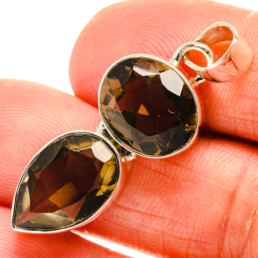 Smoky Quartz Pendants handcrafted by Ana Silver Co - PD25372