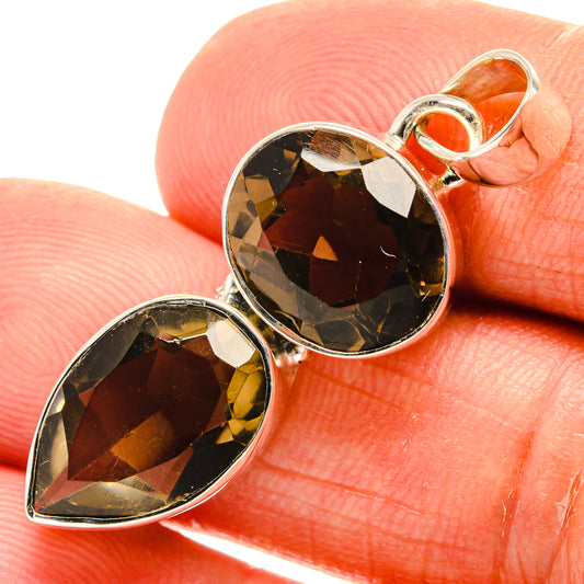 Smoky Quartz Pendants handcrafted by Ana Silver Co - PD25372
