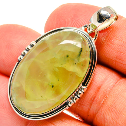 Prehnite Pendants handcrafted by Ana Silver Co - PD25376