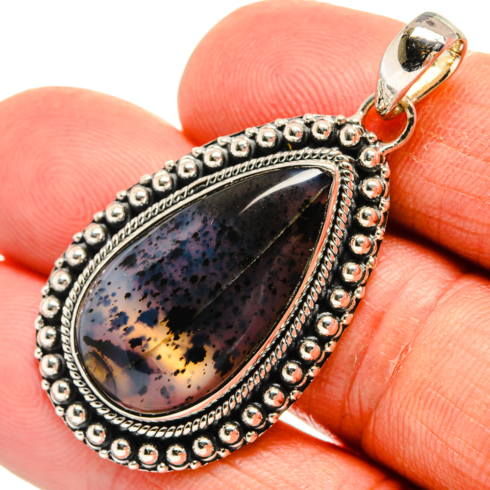 Dendritic Opal Pendants handcrafted by Ana Silver Co - PD25383
