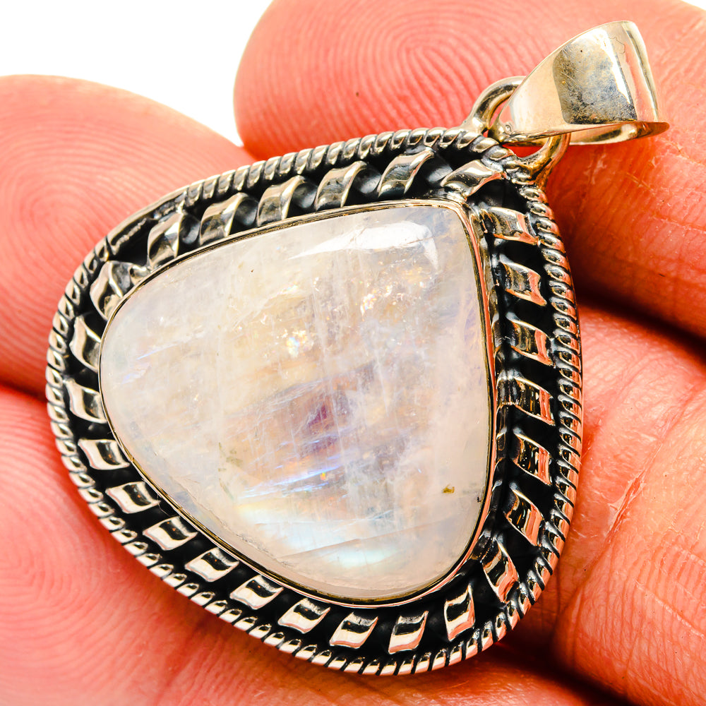 Rainbow Moonstone Pendants handcrafted by Ana Silver Co - PD25391