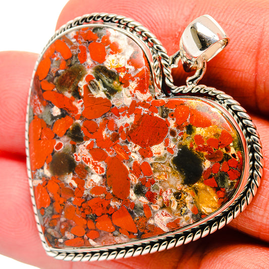 Brecciated Red Jasper Pendants handcrafted by Ana Silver Co - PD25395