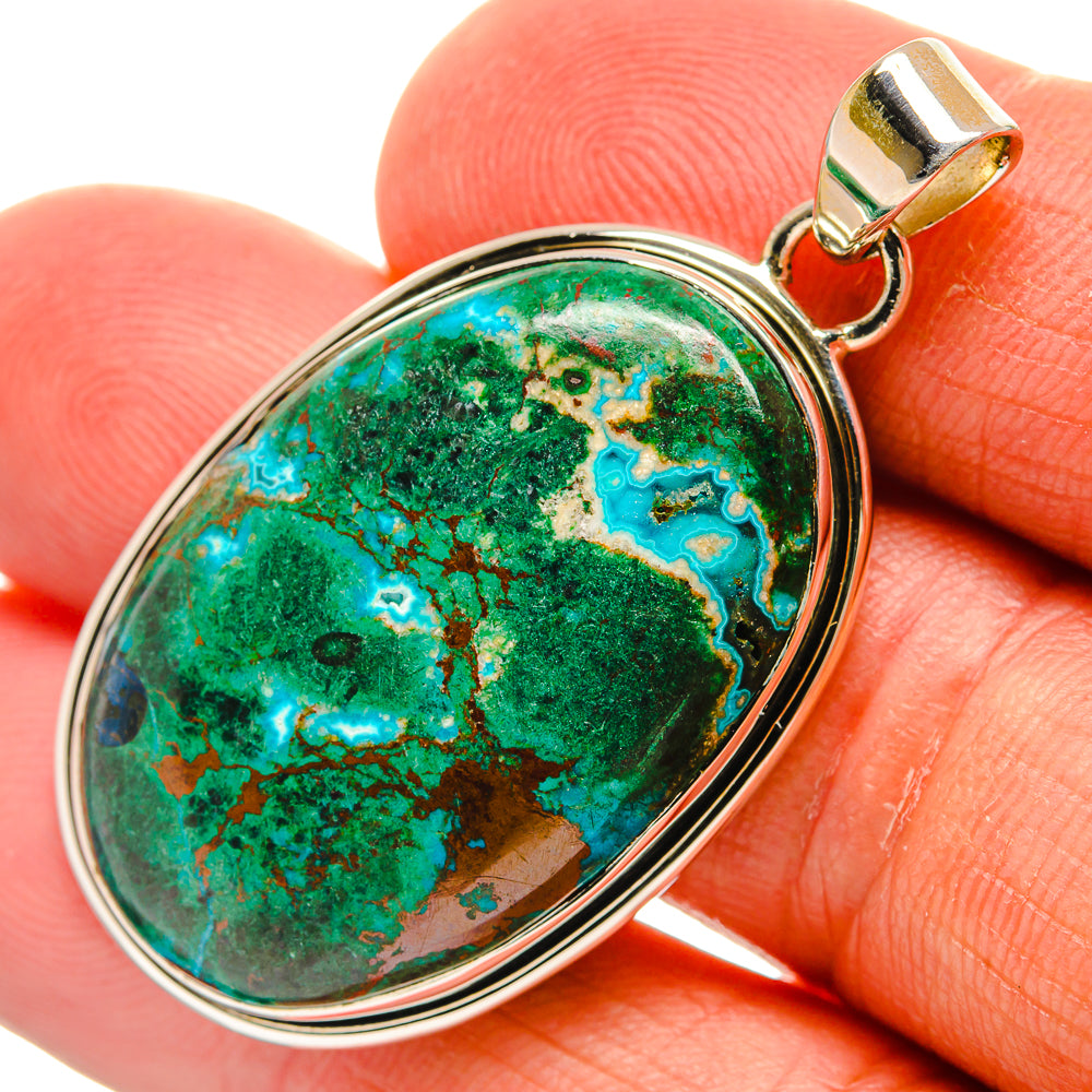 Chrysocolla Pendants handcrafted by Ana Silver Co - PD25407