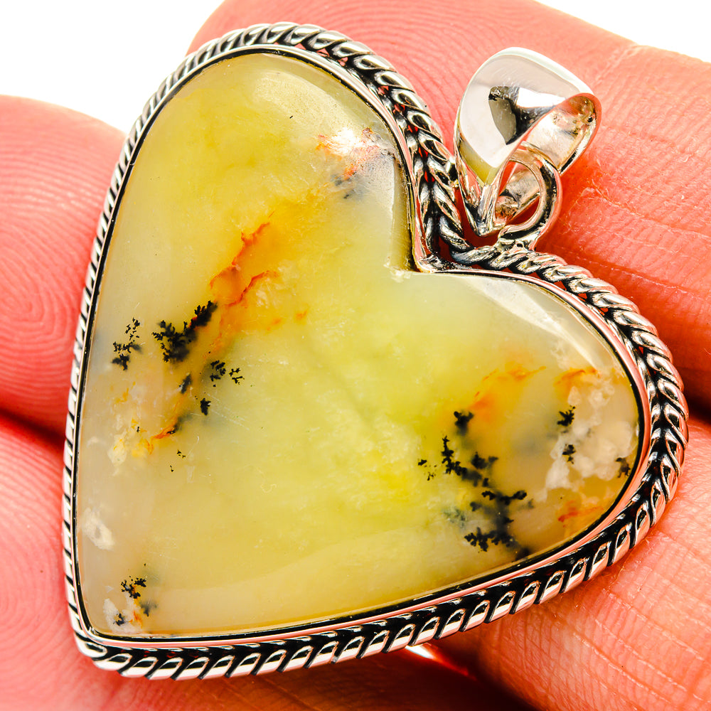 Dendritic Opal Pendants handcrafted by Ana Silver Co - PD25408