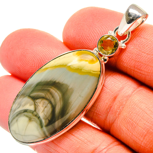 Polychrome Jasper Pendants handcrafted by Ana Silver Co - PD25410