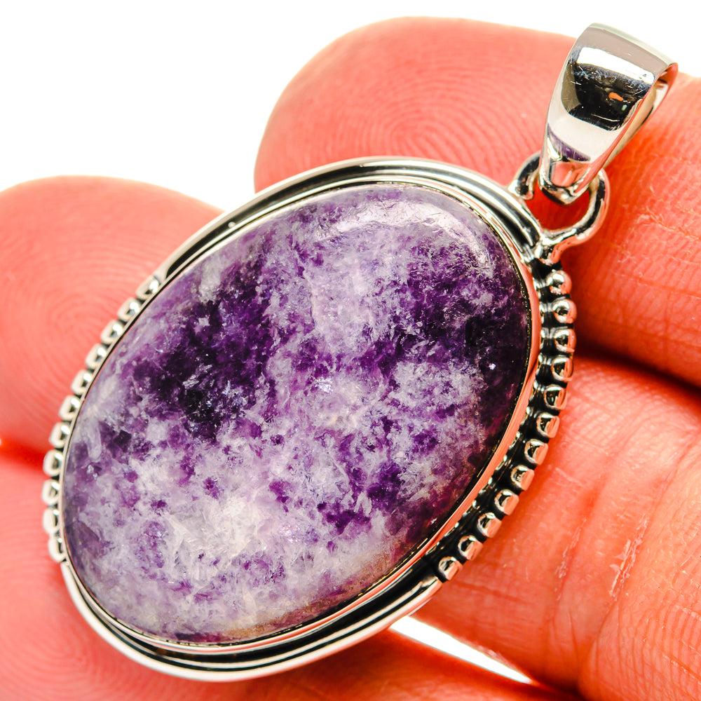 Lepidolite Pendants handcrafted by Ana Silver Co - PD25417