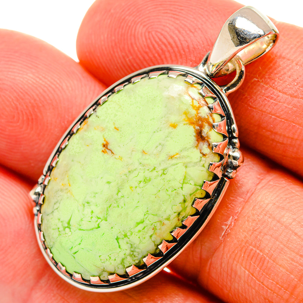 Lemon Chrysoprase Pendants handcrafted by Ana Silver Co - PD25425