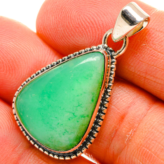 Chrysoprase Pendants handcrafted by Ana Silver Co - PD25438
