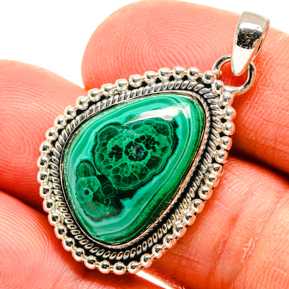 Malachite Pendants handcrafted by Ana Silver Co - PD25441