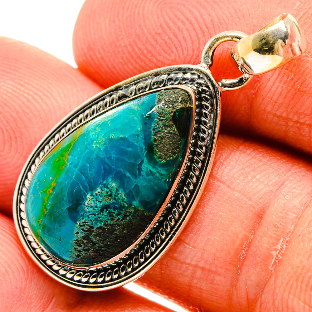 Chrysocolla Pendants handcrafted by Ana Silver Co - PD25443