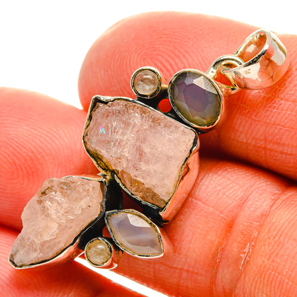 Rose Quartz Pendants handcrafted by Ana Silver Co - PD25460