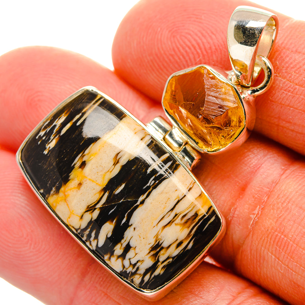 Peanut Wood Jasper Pendants handcrafted by Ana Silver Co - PD25473