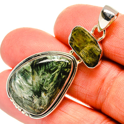 Seraphinite Pendants handcrafted by Ana Silver Co - PD25487