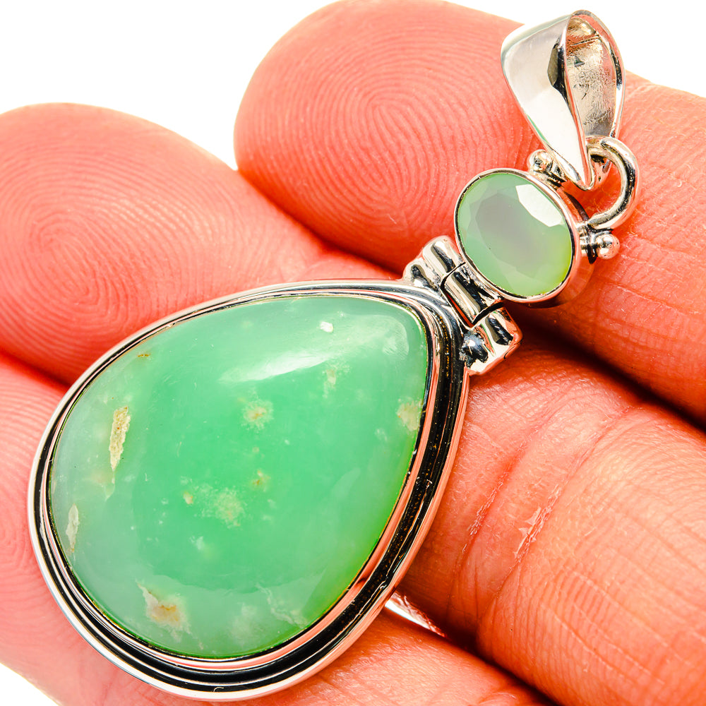 Chrysoprase Pendants handcrafted by Ana Silver Co - PD25496