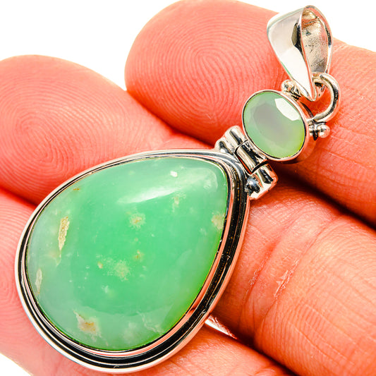 Chrysoprase Pendants handcrafted by Ana Silver Co - PD25496