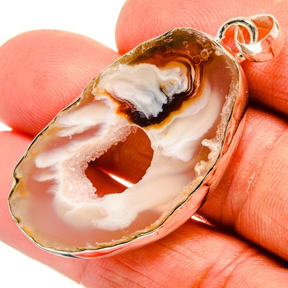 Coconut Geode Druzy Pendants handcrafted by Ana Silver Co - PD25502