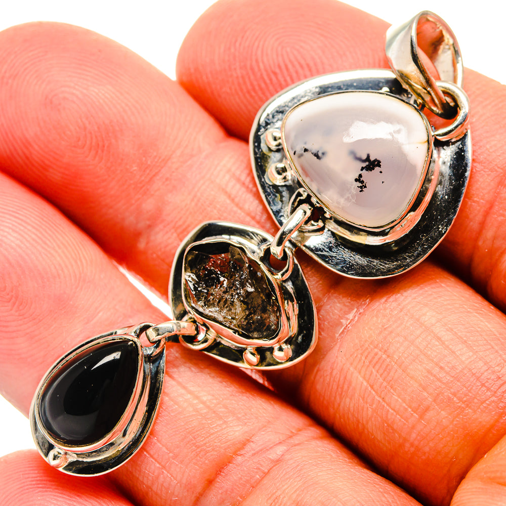 Dendritic Opal Pendants handcrafted by Ana Silver Co - PD25514