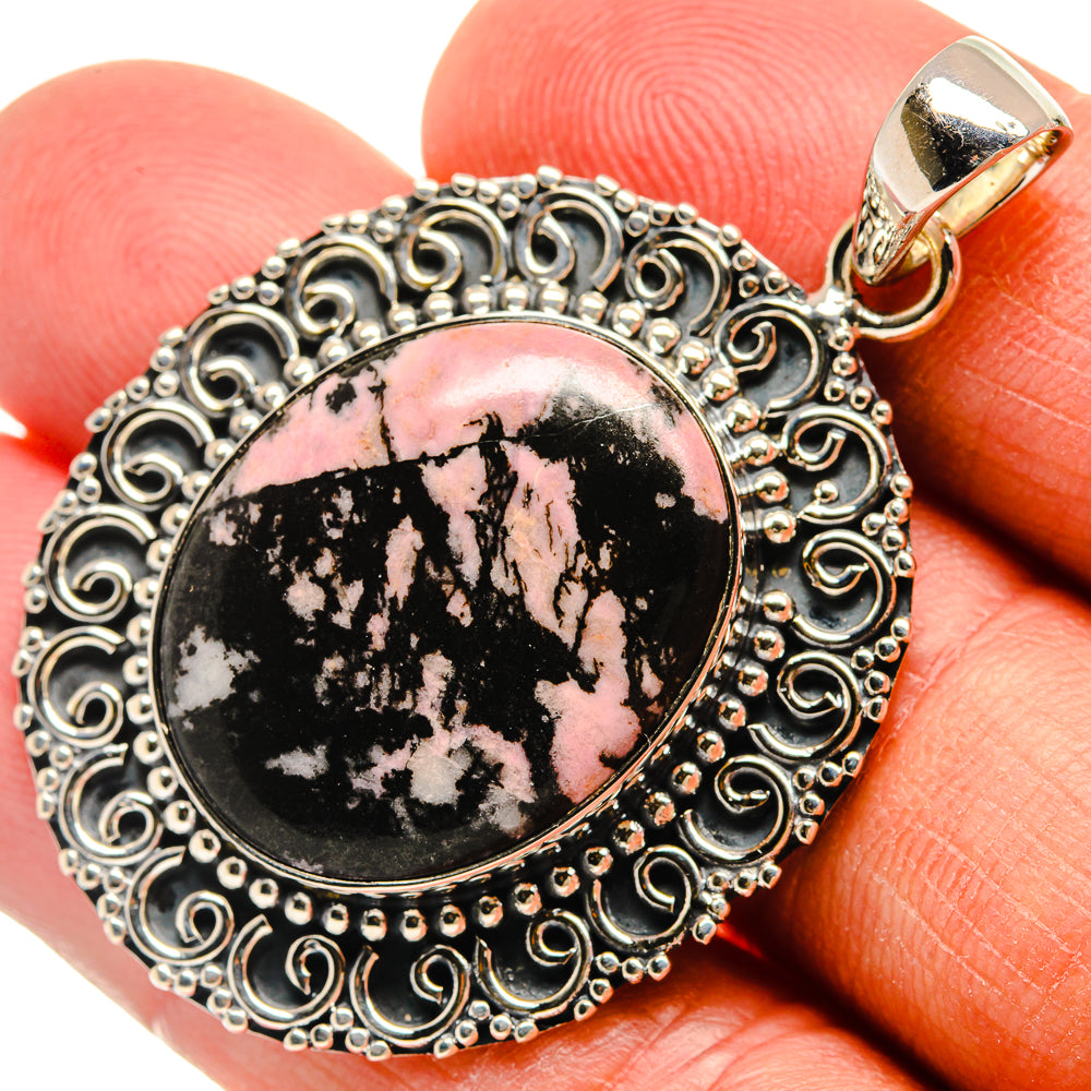 Rhodonite Pendants handcrafted by Ana Silver Co - PD25533