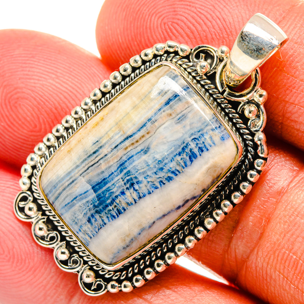 Blue Scheelite Pendants handcrafted by Ana Silver Co - PD25538
