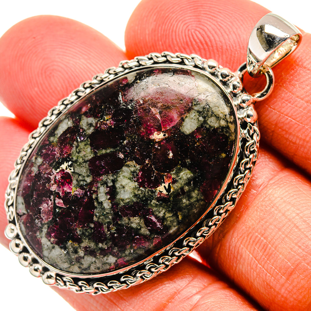 Russian Eudialyte Pendants handcrafted by Ana Silver Co - PD25542