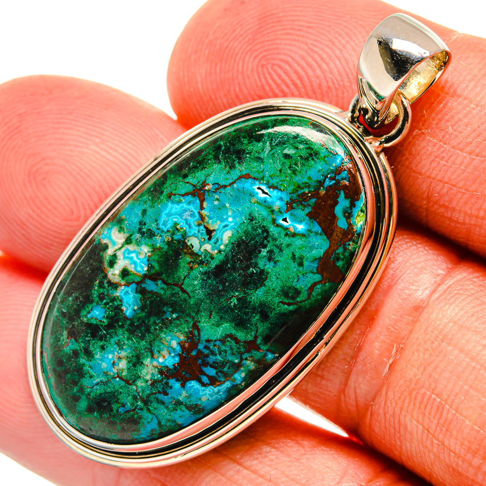 Chrysocolla Pendants handcrafted by Ana Silver Co - PD25559