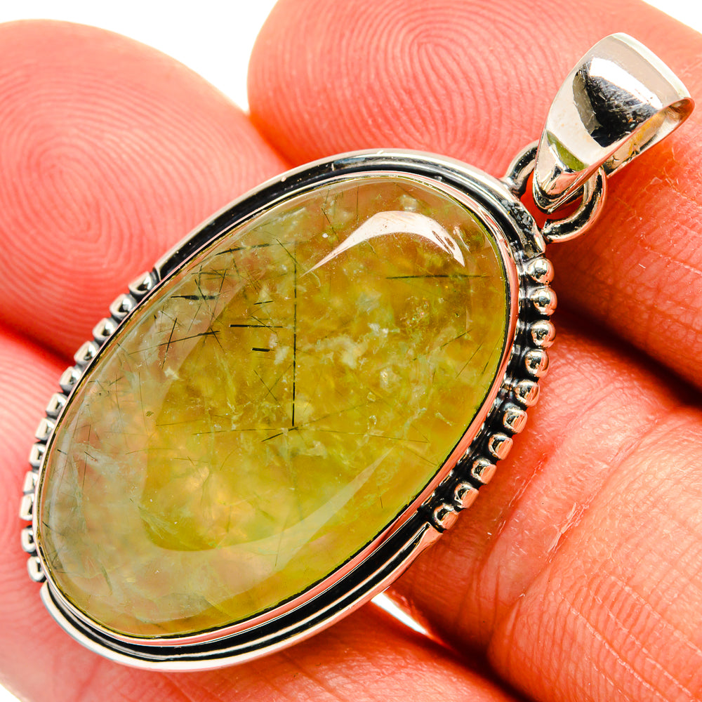 Prehnite Pendants handcrafted by Ana Silver Co - PD25567
