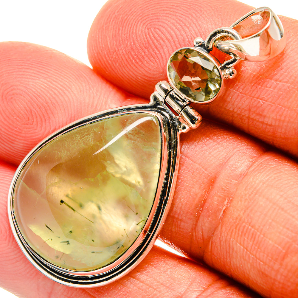 Prehnite Pendants handcrafted by Ana Silver Co - PD25577