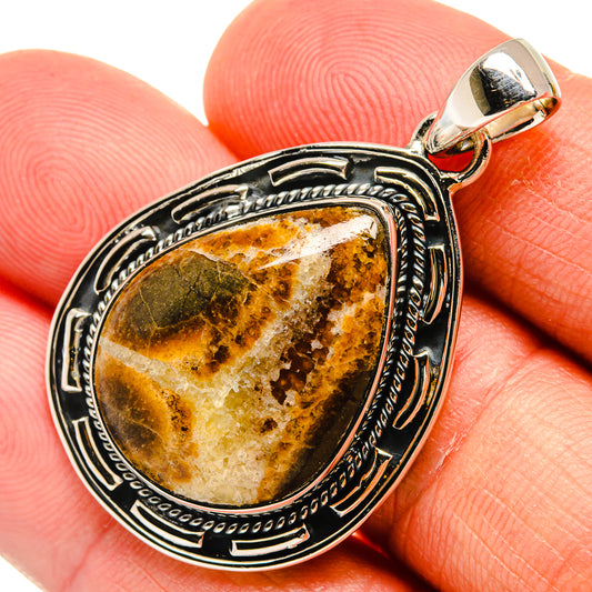 Septarian Nodule Pendants handcrafted by Ana Silver Co - PD25588