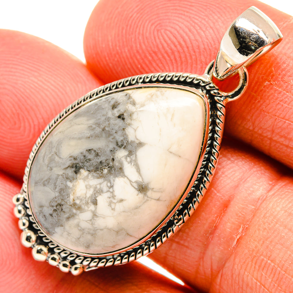 Howlite Pendants handcrafted by Ana Silver Co - PD25599