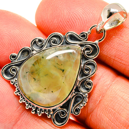 Prehnite Pendants handcrafted by Ana Silver Co - PD25600