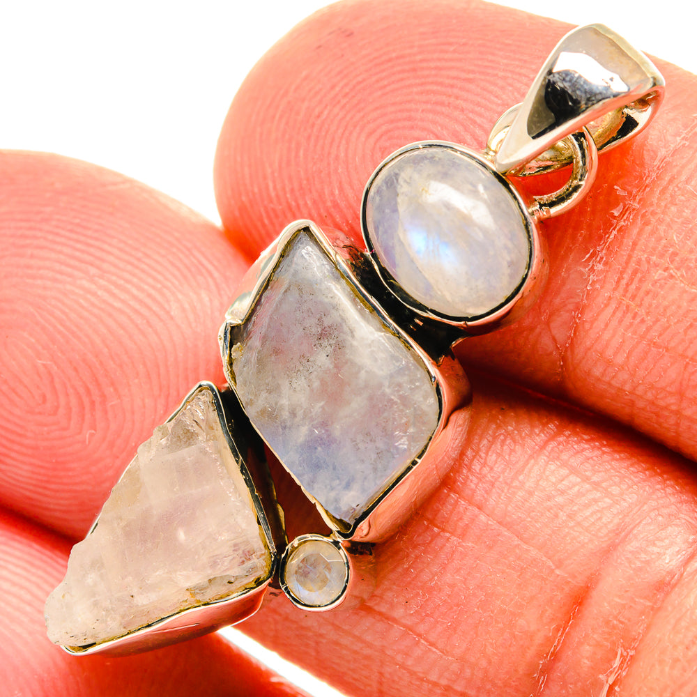 Rainbow Moonstone Pendants handcrafted by Ana Silver Co - PD25611