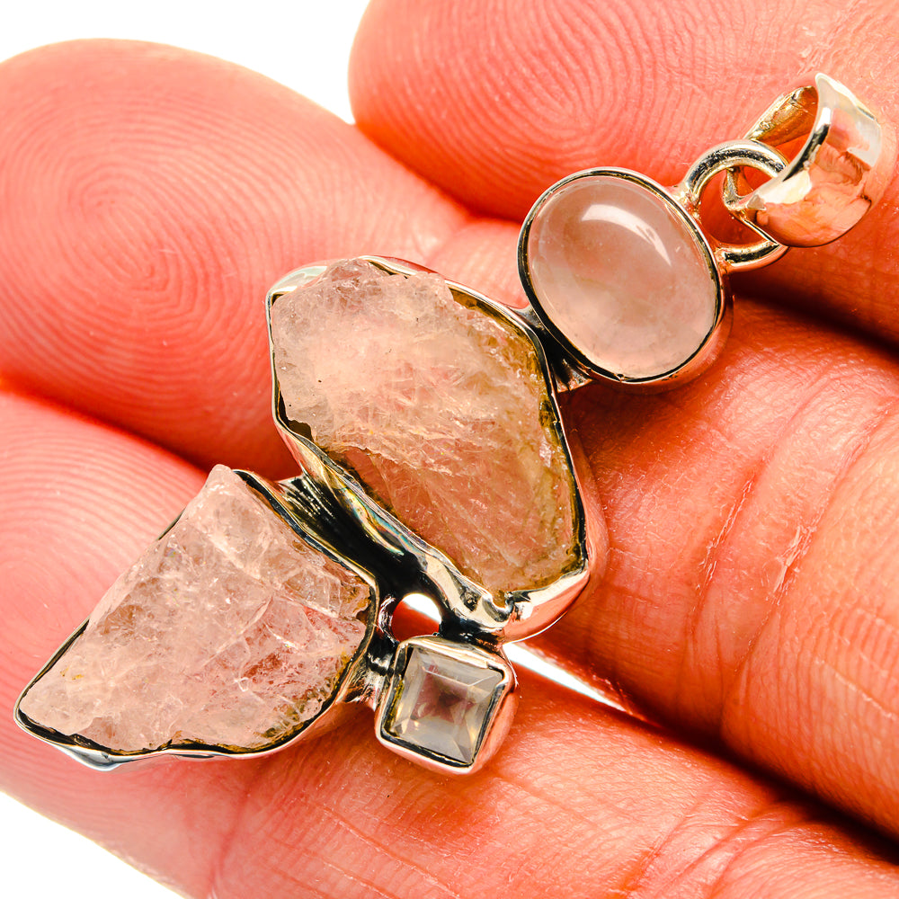 Rose Quartz Pendants handcrafted by Ana Silver Co - PD25616