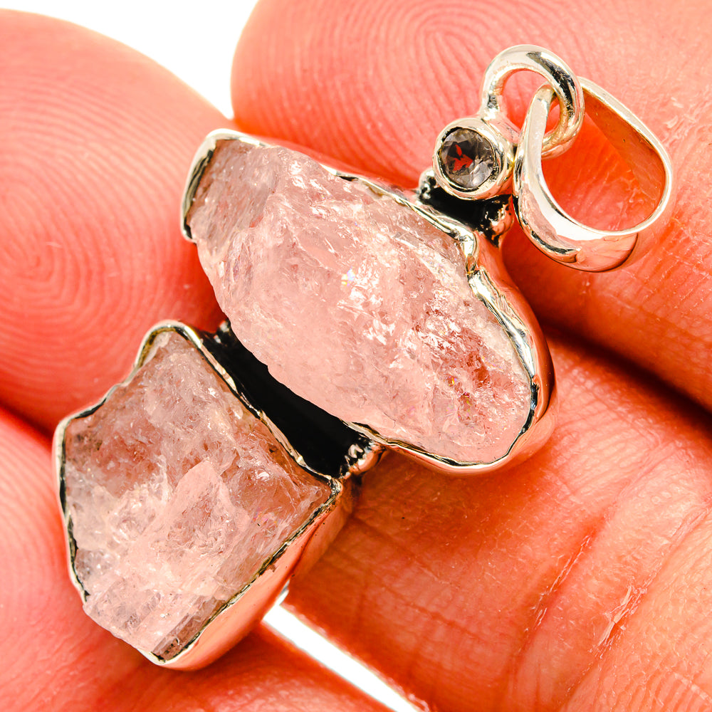 Rose Quartz Pendants handcrafted by Ana Silver Co - PD25619